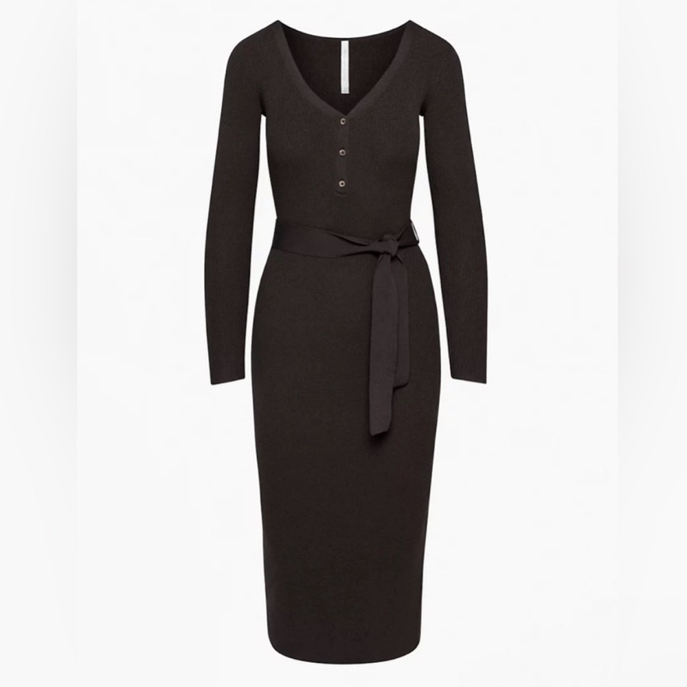 Black Babaton Tie Up Dress